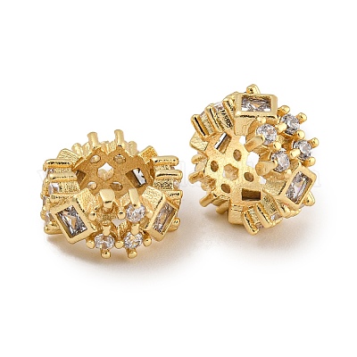 Покрытие стойки латунь микропаве прозрачные кубические циркониевые бусины KK-U030-05G-1