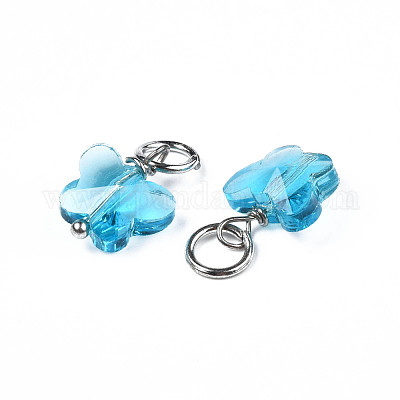 Подвески из граненого прозрачного стекла GLAA-T024-06E-1