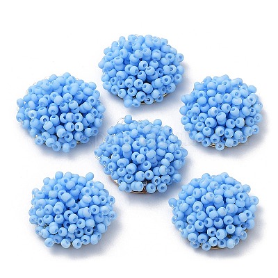 Стеклянные кабошоны из бисера FIND-G058-02H-1