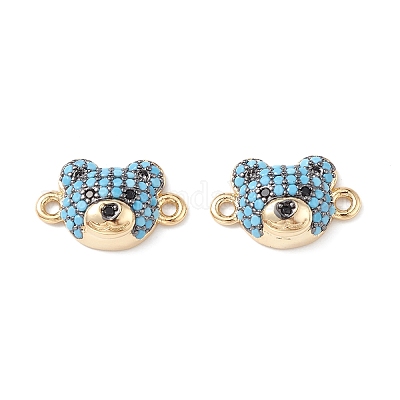 Шармы-соединители из латуни с микропаве из кубического циркония KK-M240-21-1