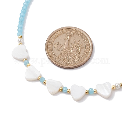 Стеклянные бусины ожерелья NJEW-JN04723-1