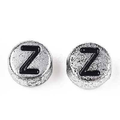 Плакированные акриловые бусины с горизонтальными отверстиями PACR-Q099-M03-S-1