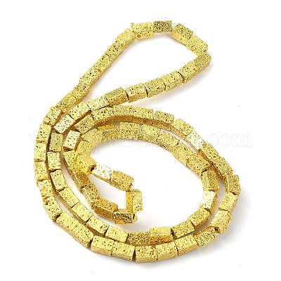 Гальванические бусины из натуральной лавы G-I360-K02-01-1