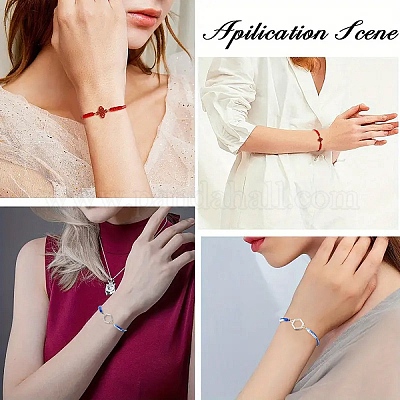 10шт регулируемые браслеты из нейлоновой нити для изготовления AJEW-YW00001-1