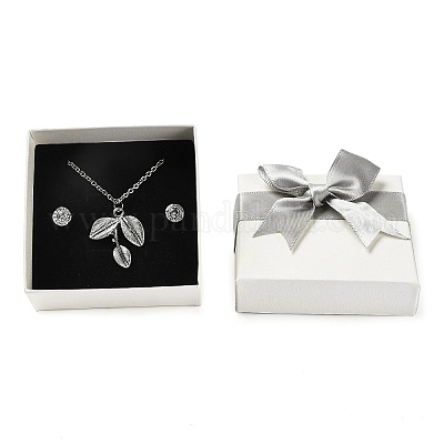 Квадратная картонная коробка для ювелирных изделий CBOX-Q038-01C-1