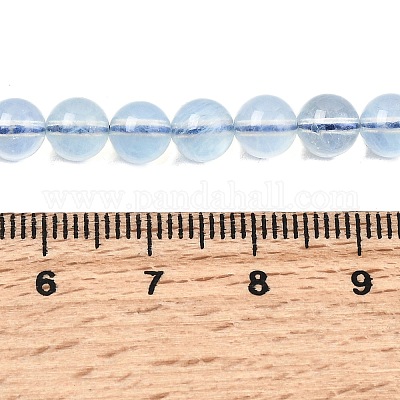 Природные Аквамарин бисер нитей&nbsp;G-G344-A07-6mm-1