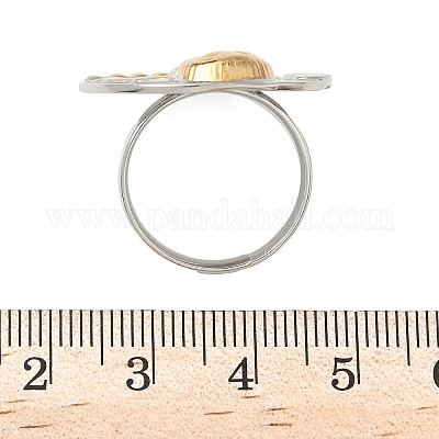 Регулируемые кольца из нержавеющей стали 304 для женщин RJEW-K298-01GP-1
