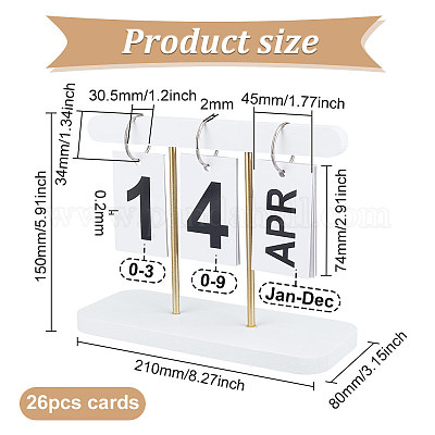 Вечный настольный календарь с перекидным деревом DJEW-WH0039-83B-1