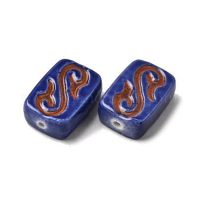 Фарфоровые бусины ручной работы PORC-K010-02G-1