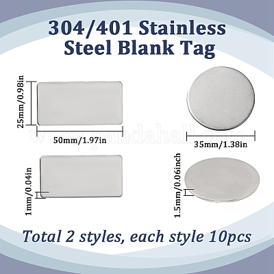 20 шт. 2 стиля кабошонов из нержавеющей стали 304/401 STAS-SC0009-29-1