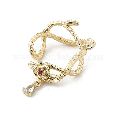 Латунная оправа из бусинок из прозрачного кубического циркония с микропаве&nbsp;LS-KK-K371-49G-1