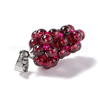 Подвески с гроздьями натурального граната X-G-G928-01P-1