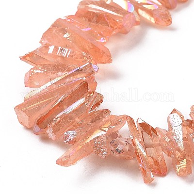 Натуральный кристалл кварца точки бусины нити G-K181-B23-1