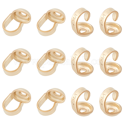 12 шт. латунные наконечники для бусин KK-BC0013-41-1