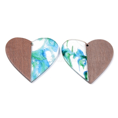 Подвески из смолы и ореха RESI-R428-05-1