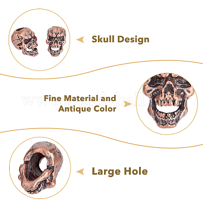 Хэллоуин латунные европейские бусы KK-FH0006-55-1