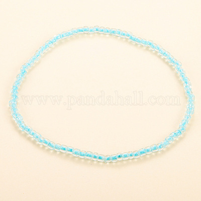 4 шт. 4-цветные светящиеся браслеты на ногу из пластика в форме ронделла с бисеринами WG02137-01-1