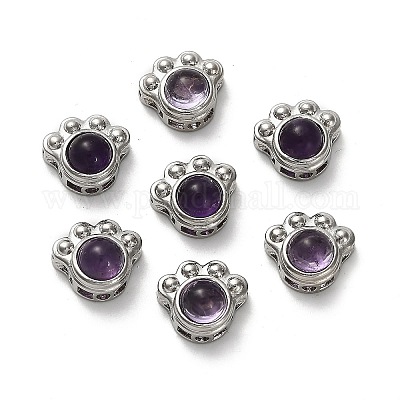 Латунные многорядные звенья из натурального аметиста KK-D366-01P-I-1