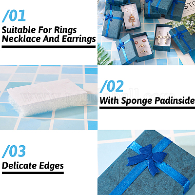 Прямоугольные бумажные подарочные коробки с бантом CON-TAC0010-79B-1