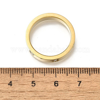 Кольца из нержавеющей стали 304 с кристаллами и стразами для женщин RJEW-B120-02G-1