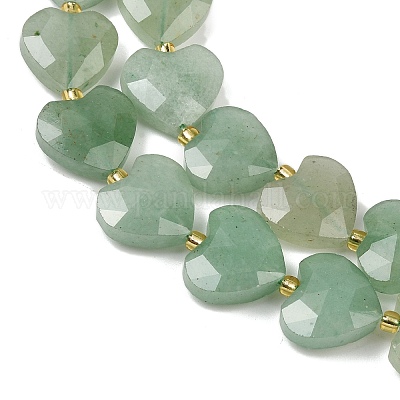 Естественный зеленый авантюрин бисер нитей G-P592-B01-01-1