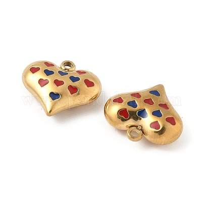 Подвески из нержавеющей стали 304 с эмалью STAS-L022-528G-1