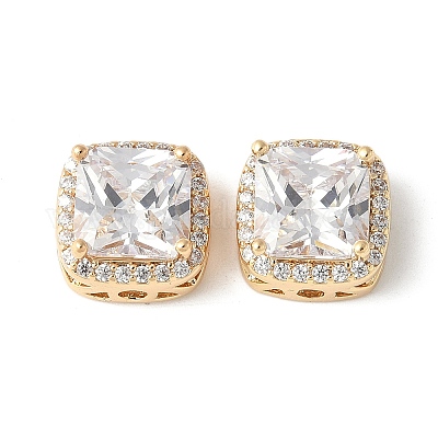 Латунные микро проложить кубического циркония бусы KK-A253-20G-04-1