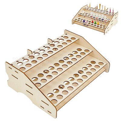 Съемная деревянная полка для демонстрации красок AJEW-WH0518-74-1