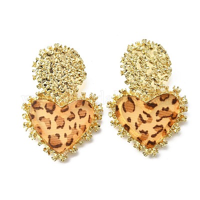 Серьги-гвоздики из акрила и сплава EJEW-V009-01G-01-1