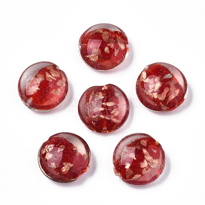 Бусины ручной работы бусины золотого песка LAMP-N031-01-06-1