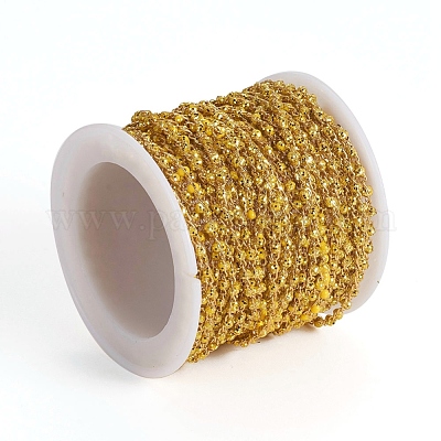 Латунная цепочка из бисера ручной работы CHC-G011-08G-01-1