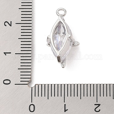 Подвески из прозрачного стекла с инкрустацией из латуни KK-S388-28P-1