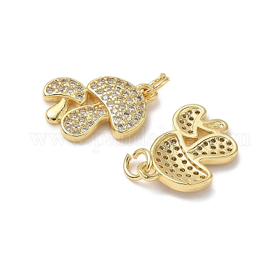 Латунные микро проложить кубического циркония подвески KK-H522-01F-G-1