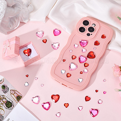 16 шт. 16 стиля наклейки из акриловых страз в виде лица и сердца&nbsp;AJEW-SP0001-94-1