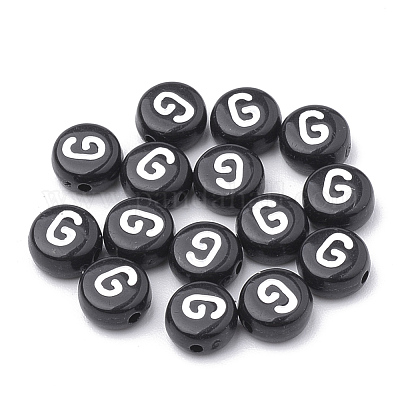 Непрозрачные акриловые бусины SACR-N002-02G-1