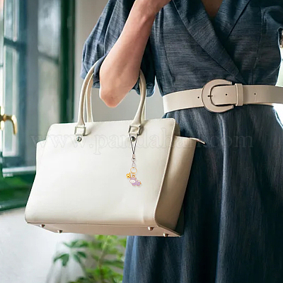 Breloque Porte-clés TOD'S En Cuir Rose Clair - Argent Et Cuir Nu - Neuf Sans étiquette
