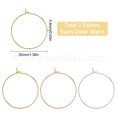 Wholesale SUNNYCLUE 160Pcs Wine Glass Charm Rings 20mm 25mm 30mm 35mm  Silver Plated Open Jump Ring Earring Beading Hoop for Jewelry Making  Wedding Birthday Party Festival Favor 