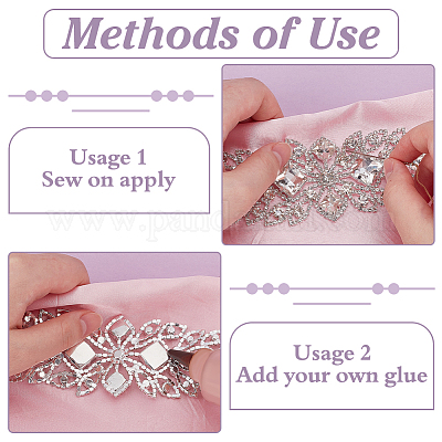 Украшение для воротника из стеклянных стразов DIY-WH0061-011S-1