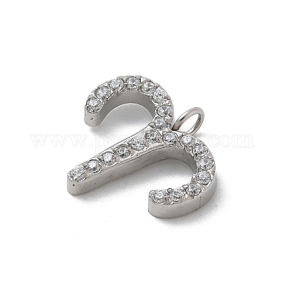 Подвески из нержавеющей стали 304 с микропаве из кубического циркония STAS-Z107-09P-02-1