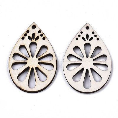 Незаконченные подвески из натурального тополя WOOD-N006-67-1