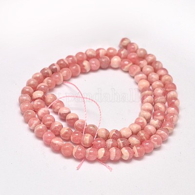 Круглые нити шарик натуральный Родохрозит G-F289-21-5mm-1