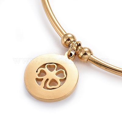 Браслеты с подвесками из нержавеющей стали 304 BJEW-L664-002G-1