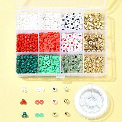 Рождественские браслеты из акрила и ccb из пластика DIY-FS0006-22-1