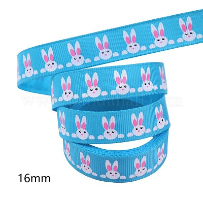Rubans gros-grain polyester thème de pâques&nbsp;EAER-PW0001-209G-1