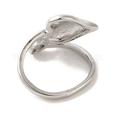 Женские латунные манжеты в форме сердца и круглые манжеты RJEW-G311-03B-P-1