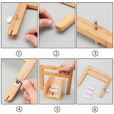 Wooden Wire Soap Cutter, Adjustable Wire Soap Slicer Cutting Tool for Handmade Soap Candles Trimming Cheese Making