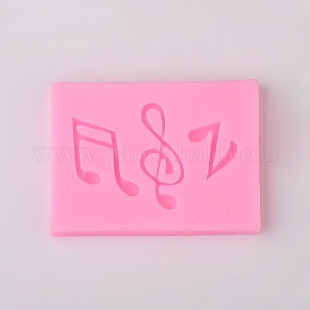 Musical Note Design DIY Food Grade Silicone Molds AJEW-L054-22-1