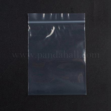 プラスチックジップロックバッグ  再封可能な包装袋  トップシール  セルフシールバッグ  長方形  ホワイト  10x7cm  片側の厚さ：2.1ミル（0.055mm）  100個/袋 OPP-G001-F-7x10cm-1
