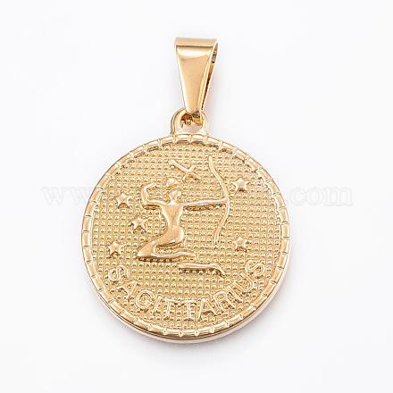 Real 18K Gold Plated 304 Stainless Steel Pendants STAS-H372-01I-1