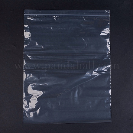 プラスチックジップロックバッグ  再封可能な包装袋  トップシール  セルフシールバッグ  長方形  ホワイト  48x36cm  片側の厚さ：2.7ミル（0.07mm）  100個/袋 OPP-G001-G-36x48cm-1
